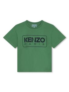 Kenzo Kids t-shirt en coton à logo imprimé - Vert