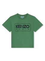 Kenzo Kids t-shirt en coton à logo imprimé - Vert