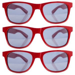 Feest en zonnebril voor kinderen - 6x - rood - kunststof - verkleedbrillen