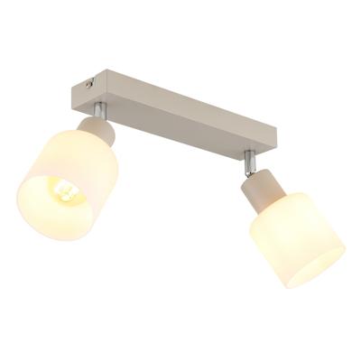 Globo 2-lichts plafondspotTrent zand bruin - 54114-2