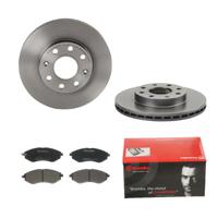 Remmenset, remschijf BREMBO, Remschijftype: Binnen geventileerd, Inbouwplaats: Vooras, u.a. für Chevrolet, Daewoo