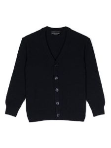 Emporio Armani Kids cardigan à col v - Bleu