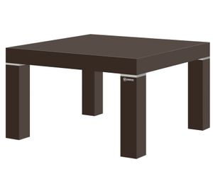 Vierkante Salontafel Monaco 80 cm breed in hoogglans bruin