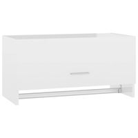 The Living Store Garderobekast - Compact - Hoogglans wit - 70 x 32.5 x 35 cm