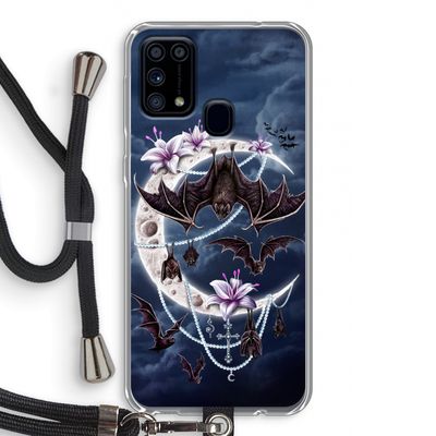 Vleermuizen Maan: Samsung Galaxy M31 Transparant Hoesje met koord