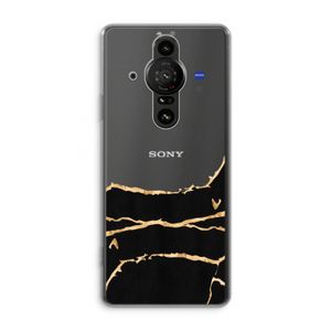 Gouden marmer: Sony Xperia Pro-I Transparant Hoesje