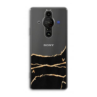 Gouden marmer: Sony Xperia Pro-I Transparant Hoesje