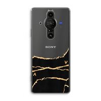 Gouden marmer: Sony Xperia Pro-I Transparant Hoesje