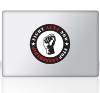 Sticker laptop Fight ACTA now - thumbnail