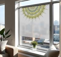 Halve mandala Raamsticker