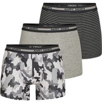 Happy Shorts Happy Shorts 3-Pack Boxershorts Heren Camouflage Grijs - thumbnail