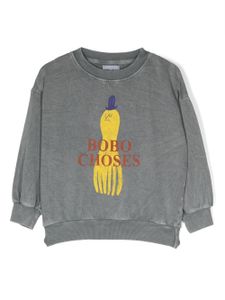 Bobo Choses sweat en coton biologique à imprimé graphique - Gris