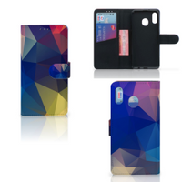 Samsung Galaxy M20 Book Case Polygon Dark - thumbnail