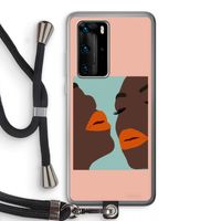 Orange lips: Huawei P40 Pro Transparant Hoesje met koord Orange lips: Huawei P40 Pro Transparant Hoesje met koord