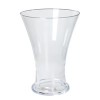 Bloemen boeket uitlopende vaas glas 25 cm   -
