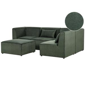 Beliani LEMVIG - Modulaire Sofa-Groen-Corduroy