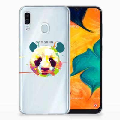 Samsung Galaxy A30 Telefoonhoesje met Naam Panda Color Samsung Galaxy A30 Telefoonhoesje met Naam Panda Color