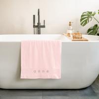 Handdoek borduren - Roze