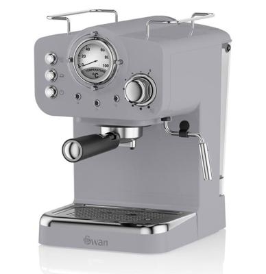 Swan Retro Pump Espresso Koffie Machine - Grijs