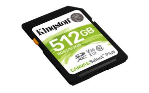 Kingston Canvas Select Plus SDXC 512 GB geheugenkaart SDS2/512GB, Class 10 UHS-I U3