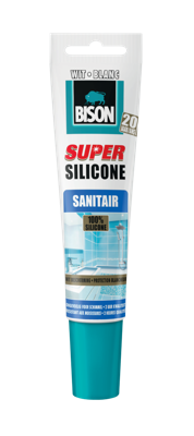 Super Silicone Sanitair Wit Hang/Statube 150 ml - Bison