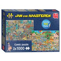 Jan van Haasteren Legpuzzel Muziekwinkel en Vakantiekriebels, 1000st. - thumbnail