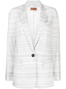 Missoni blazer boutonné à motif zigzag - Blanc