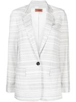 Missoni blazer boutonné à motif zigzag - Blanc - thumbnail