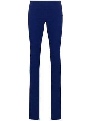 Maximilian Davis pantalon slim à taille basse - Bleu
