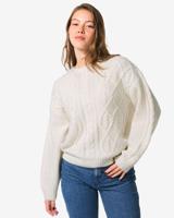 HEMA Dames kabeltrui Helly gebroken wit (gebroken wit)