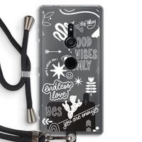 Good vibes: Sony Xperia XZ2 Transparant Hoesje met koord