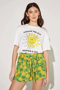 Harper & Yve T-Shirt SMILEY - geel