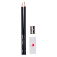 Bruynzeel • teens grafietpotloden hb puntenslijper & gum 4