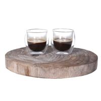 Koffieglazen - dubbelwandig - 2x - 100 ml - theeglazen - hittebestendig