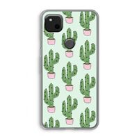 Cactus Lover: Google Pixel 4a Transparant Hoesje