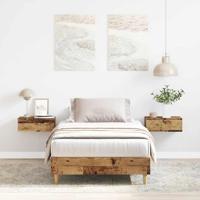 Bedframe zonder matras 90x190 cm spaanplaat bewerkt hout