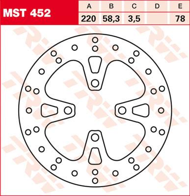 TRW Remschijf, remschijven voor de moto, MST452