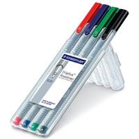 Staedtler fineliner Triplus geassorteerde kleuren, opstelbare box met 4 stuks - thumbnail