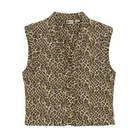 Daily7 winter gilet meisjes - zand - opgevuld/animal