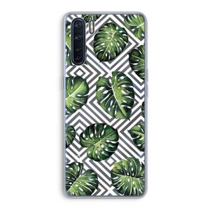 Geometrische jungle: Oppo A91 Transparant Hoesje