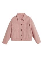 Brunello Cucinelli Kids veste en jean à manches longues - Rose