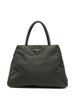 Prada Pre-Owned sac cabas à plaque logo (années 1990) - Vert