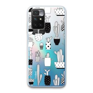 Cactusmotief: Xiaomi Redmi 10 Transparant Hoesje