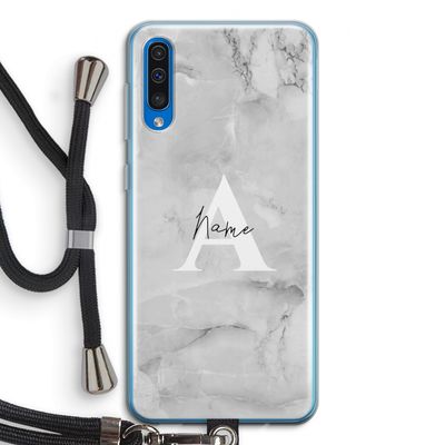 Ivory Marble: Samsung Galaxy A50 Transparant Hoesje met koord