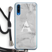 Ivory Marble: Samsung Galaxy A50 Transparant Hoesje met koord