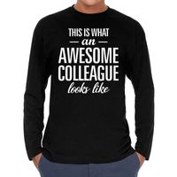 Awesome colleague / collega cadeau t-shirt long sleeves heren