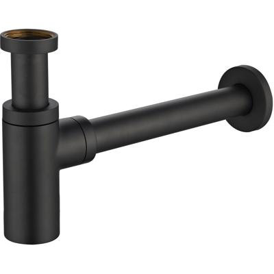 Design Sifon Wiesbaden Unimatch | 5/4" | Standaard | Messing | Zwart mat
