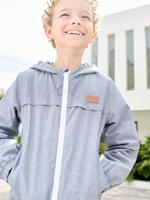 Windjack voor jongens chambray chambrayblauw Windjack voor jongens chambray chambrayblauw