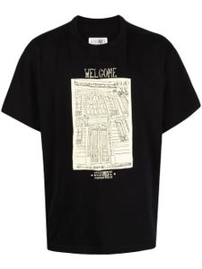 MM6 Maison Margiela t-shirt en coton à imprimé graphique - Noir