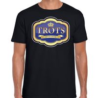 Boerenprotest shirt Trots op de boer t-shirt zwart heren